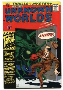 Unknown Worlds #55 1967- ACG Silver Age- insect attack cover VF-