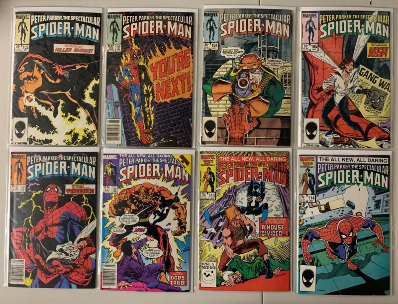 Peter Parker Spectacular Spider-Man lot #102-199 + ANN  28 diff avg 7.0 (1985)