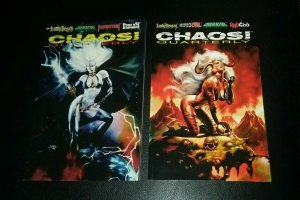 CHAOS! QUARTERLY #1 & 2 WITH LADY DEATH LADY DEMON PURGATORI EVIL ERNIE