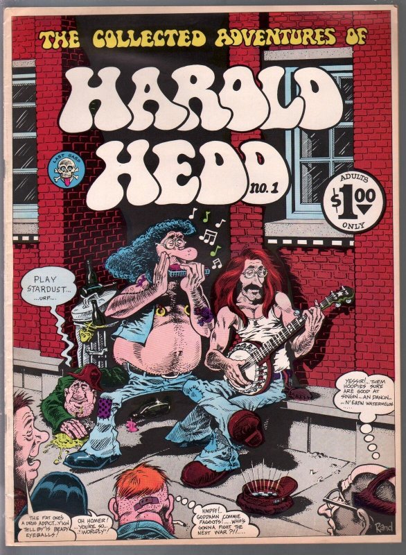 Harrold Hedd #1 1972-Last Gasp-2nd edition-Rand Holmes art-limited print run-FN+