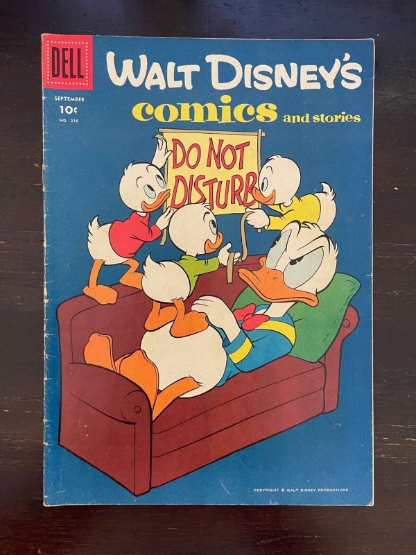 Walt Disney's Comics and Stories #216 Dell 1958 VG/FN 5.0