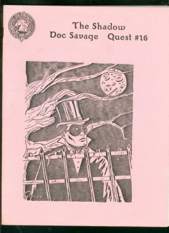 SHADOW DOC SAVAGE QUEST #16 1985-PHANTOM-PULP FANZINE   VF