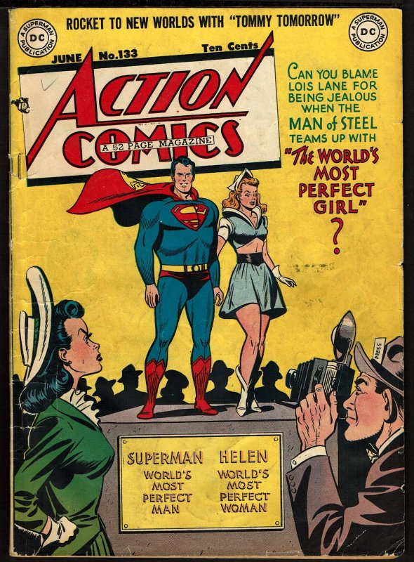 Action Comics #133 (Jun 1949, DC) - with Tommy Tomorrow, Congo Bill 3.5 VG-