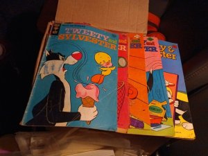 Tweety And Sylvester Comics 11 25 54 61 And 88 Gold Key Bronze Age Lot Run...