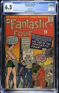 Fantastic Four #9 1962 Marvel Comics CGC 6.5 3rd Silver Age app Sub-Mariner