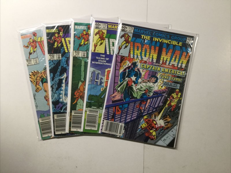 Iron Man 172 173 175 176 177 Lot Run Set Very Fine Vf 8.0 Marvel