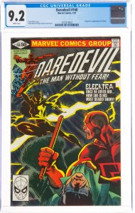 Daredevil #168 (Marvel, 1981) CGC Graded 9.2 Origin & 1st Apperance of Elecktra