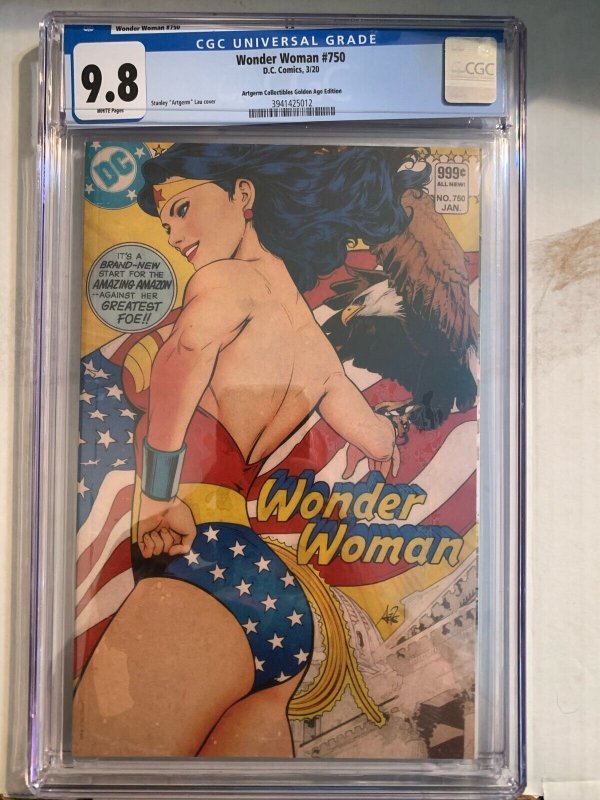 WONDER WOMAN #750 ARTGERM GOLDEN AGE VIRGIN VARIANT 9.8 CGC  