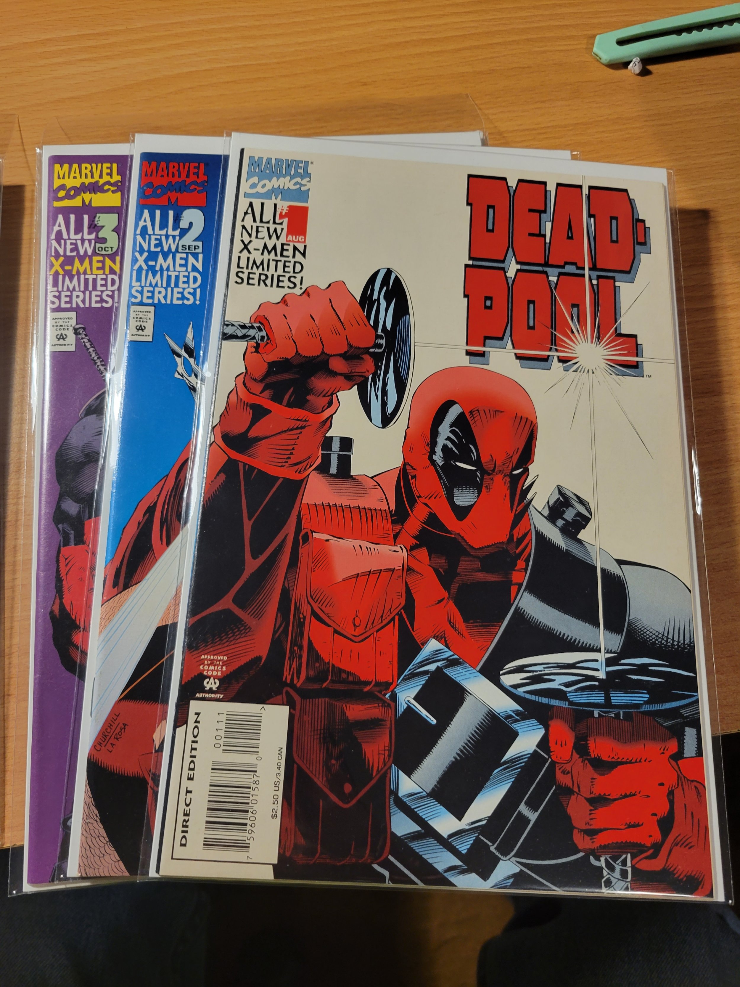 Deadpool 1,2,3 (1994) All New XMen Limited Series Comic Books