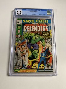 Marvel Feature 1 Cgc 5.0 Ow Pages 1st First Defenders Bronze Age