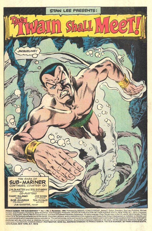 PRINCE NAMOR THE SUB-MARINER #1-4 (1984) 8.0 VF Complete 4-issue Mini-Series!!