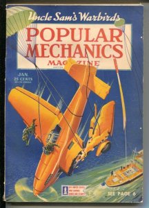 Popular Mechanics 1/1943-Uncle Sam's Warbirds cover & feature-WWII pix & info...