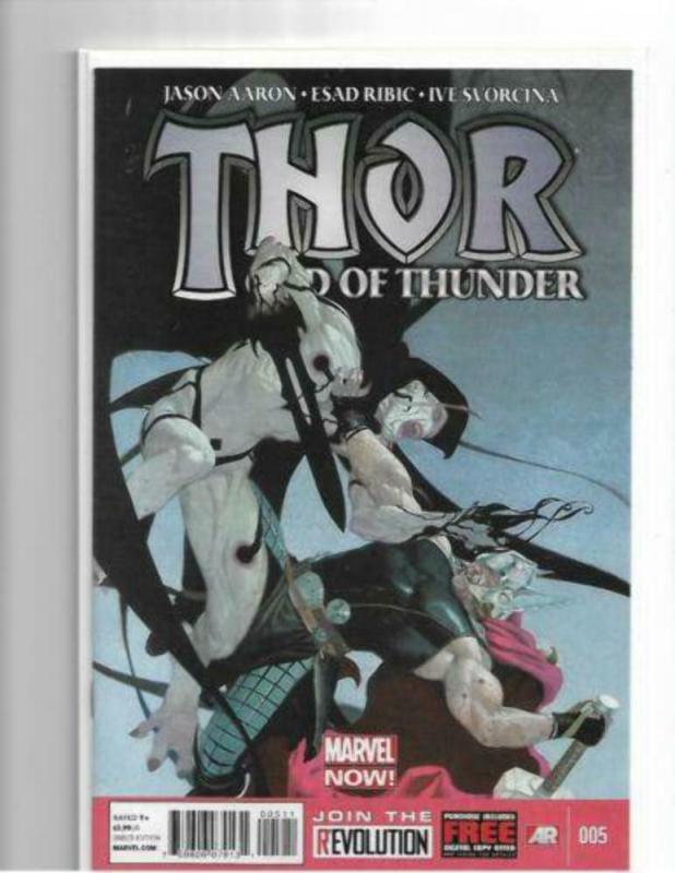 THOR: GOD OF THUNDER #5 - NM/NM+ ORIGIN OF GORR - CATES VENOM KEY TIE-IN