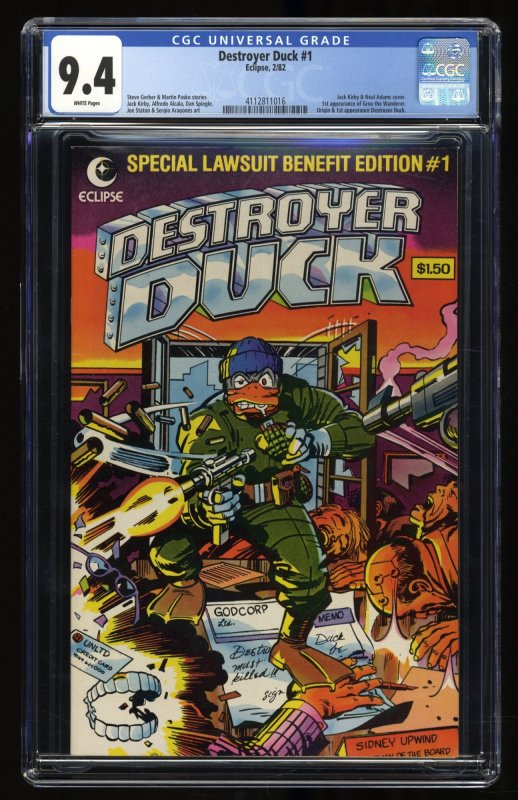 Destroyer Duck (1982) #1 CGC NM 9.4 White Pages 1st Appearance Groo!