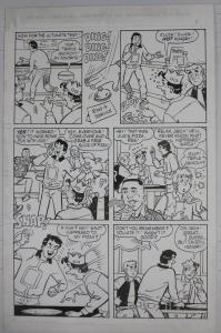 STAN GOLDBERG ORIGINAL ART! Jughead story, Bird Brain, 2013, complete! 5 pages