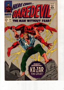 Daredevil #24 (1967) VF+ High-Grade Daredevil vs Ka-Zar, Sabu Utah CERTIFICATE!