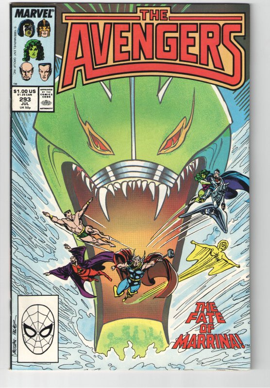 KANG!! AVENGERS 293 NM 9.2-9.8 UNREAD WAREHOUSE COPY;1st CHAIRMAN KANG