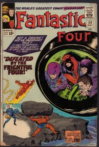Fantastic Four #38 - Frightful Four & Medusa (Grade 4.0) 1965