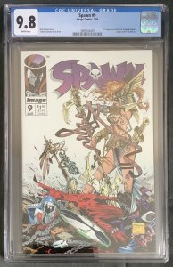 Spawn #9 (1993, Image) 1st Appearance of Medieval Spawn & Angela. CGC Graded 9.8