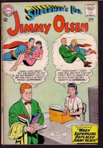 SUPERMAN'S PAL JIMMY OLSEN #75 1964-SUPERGIRL APPEARS-- VG-