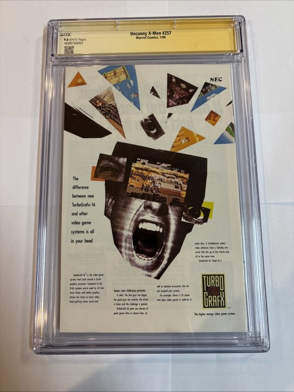 Uncanny X-Men (1990) # 257 CGC 9.6 WP) Signed Jim Lee + Claremont + Williams