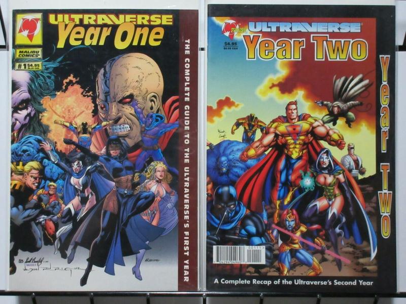 ULTRAVERSE YEAR ONE & TWO  set of both bookends!