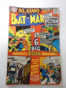 Batman #182 (1966) GD/VG Cond moisture stain, 1 1/2 in cumulative spine split