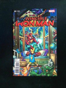 Invincible Iron Man #1Q (2ND SERIES) MARVEL Comics 2015 VF/NM  Variant Cover