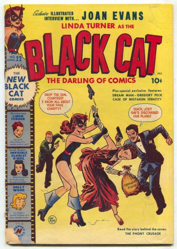 Black Cat #22 1950- Invisible Scarlet O'Neil- Gregory Peck g/vg