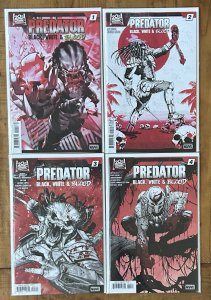 Predator Black, White & Blood #1,2,3,4 Set NM Cover A Marvel Comics