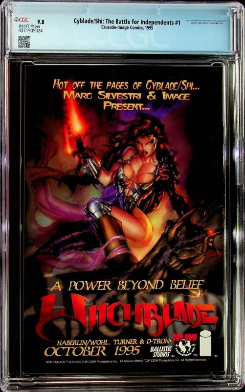 Cyblade/Shi: Battle for Independents #1 (1995) - CGC 9.8 - Cert#4371905024
