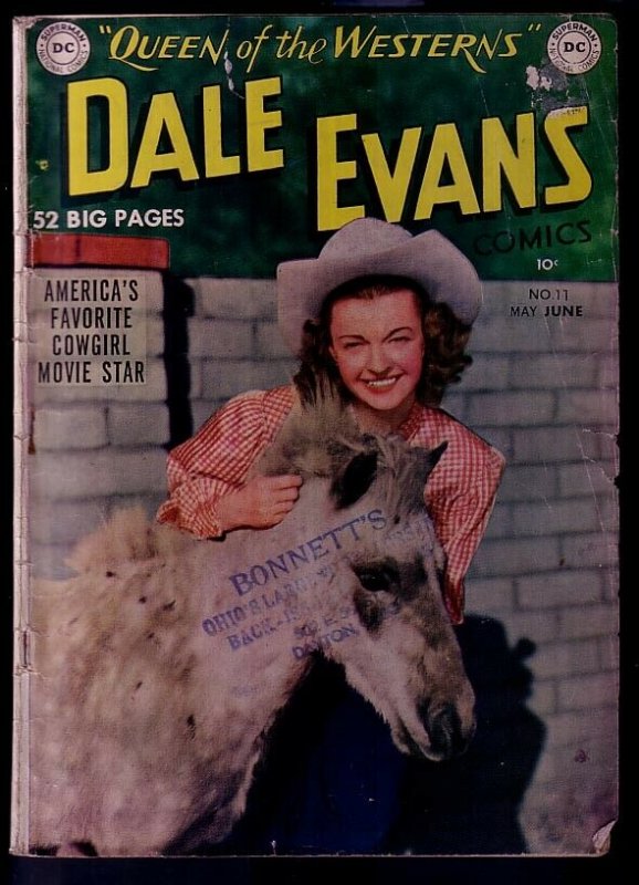 DALE EVANS COMICS #11-PHOTO COVER-1950-ALEX TOTH ART VG-