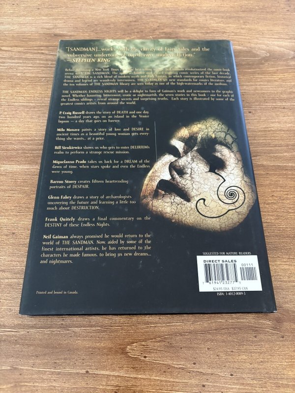 Sandman Endless Nights Neil Gaiman DC Comics Hardcover Graphic Novel Book 2 J377