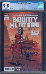 Star Wars Bounty Hunters #37 CGC 9.8 Clone Wars 15th Aurra Sing Variant 2023