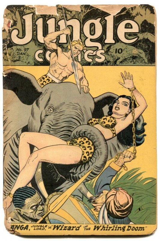 Jungle Comics #97 1948- KAANGA- Fiction House low grade