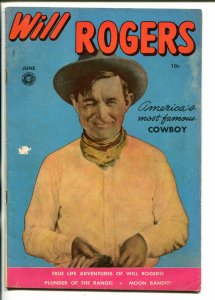 WILL ROGERS #1 1950-FOX-1ST ISSUE-PHOTO COVERS-WESTERN ACTION-vg