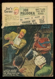 JOE PALOOKA #95 1956-HARVEY COMICS-HAM FISHER-SPY ISSUE FR/G