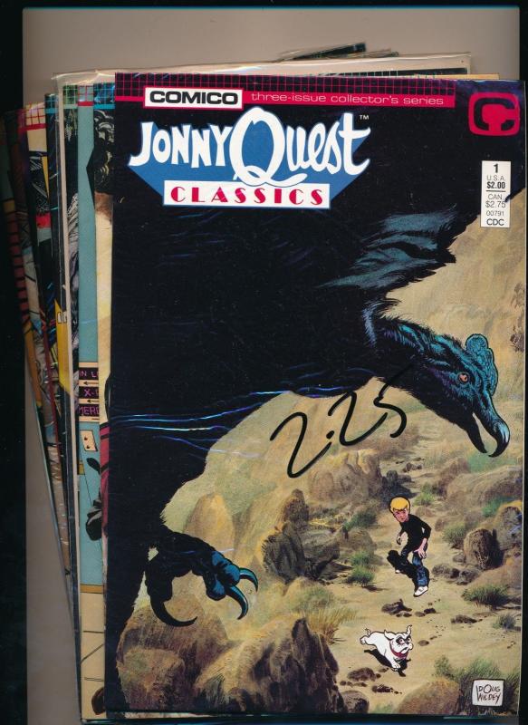 COMICO Lot of 9JONNY QUEST #1 Classics, #1,2,4,5,6,8,13,17 VF (PF65) 