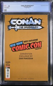 Conan The Barbarian #1 CGC 9.8 NYCC Exclusive Virgin Variant Titan Comics 2023