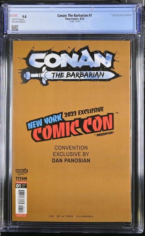 Conan The Barbarian #1 CGC 9.8 NYCC Exclusive Virgin Variant Titan Comics 2023