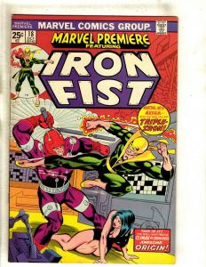 Marvel Premiere # 18 VF/NM Comic Book Feat. Iron Fist Karate Defenders RS1