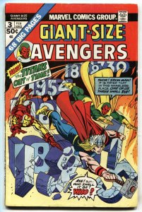 GIANT-SIZE AVENGERS #3 Thor 1975-Marvel comic book