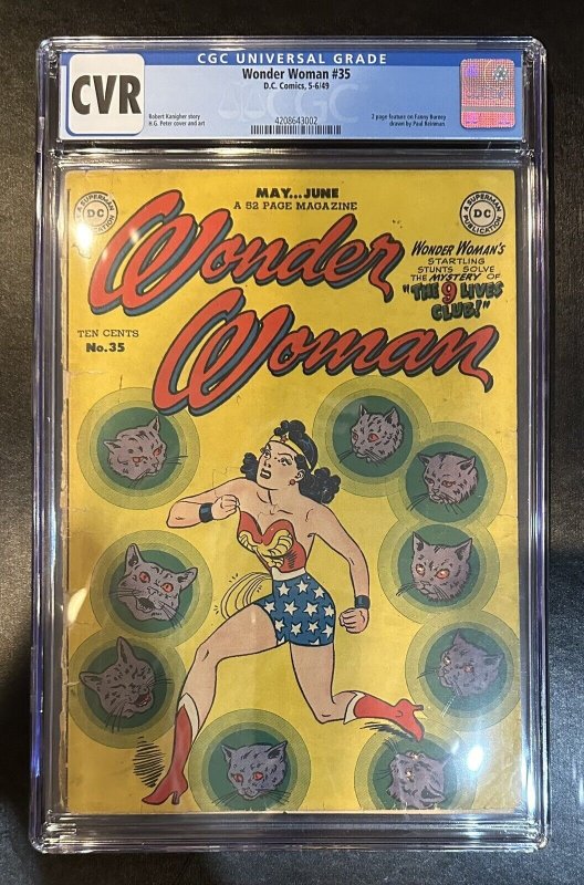 (1949) WONDER WOMAN #35 CGC CVR (0.5)! Great Golden Age Cover!