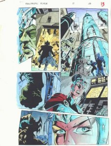 Fantastic Force #11 p.9 Color Guide Art - Lord Moses 1995 by John Kalisz