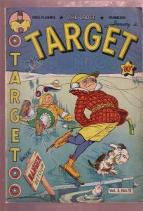 TARGET VOL 3 #11 1943- THE CADET-CHEMELEON-DOUBLE COVER VF