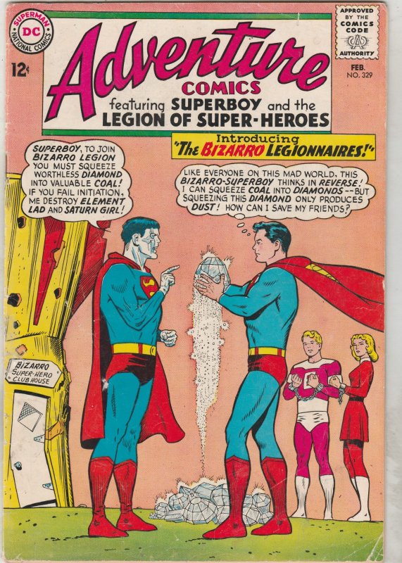 Adventure Comics #329 (1965)1st Bizarro meets Legion! Affordable-Grade VG+ Wow!