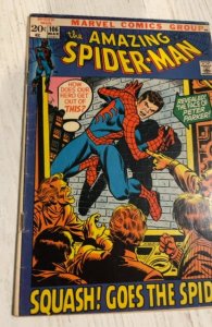 The Amazing Spider-Man #106 (1972)squash goes the spider foxing/ brownign