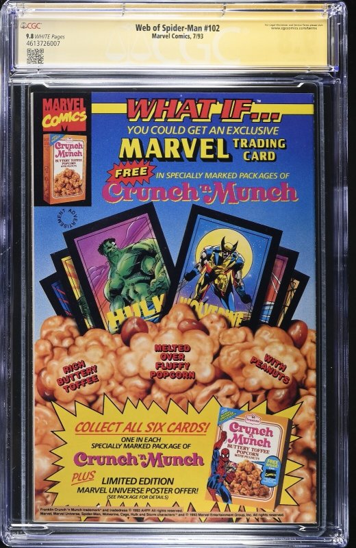 Web Of Spider-Man (1993) # 102 (CGC SS 9.8)  Signed Alex Saviuk * Marvel Comics