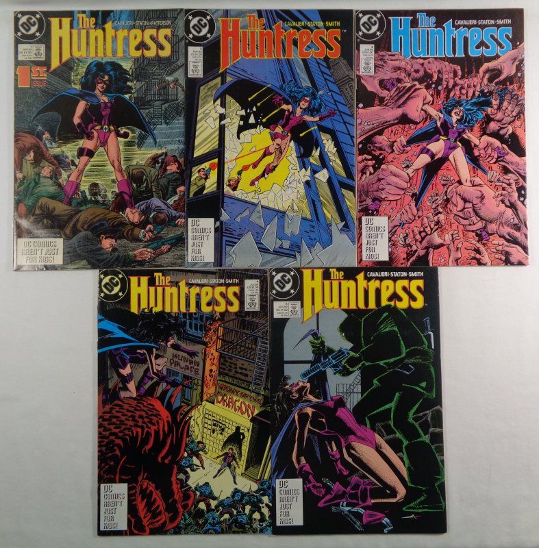 Huntress #1 2 3 4 5 FN/VF 1st Appearance Helena Bertinelli DC 1989