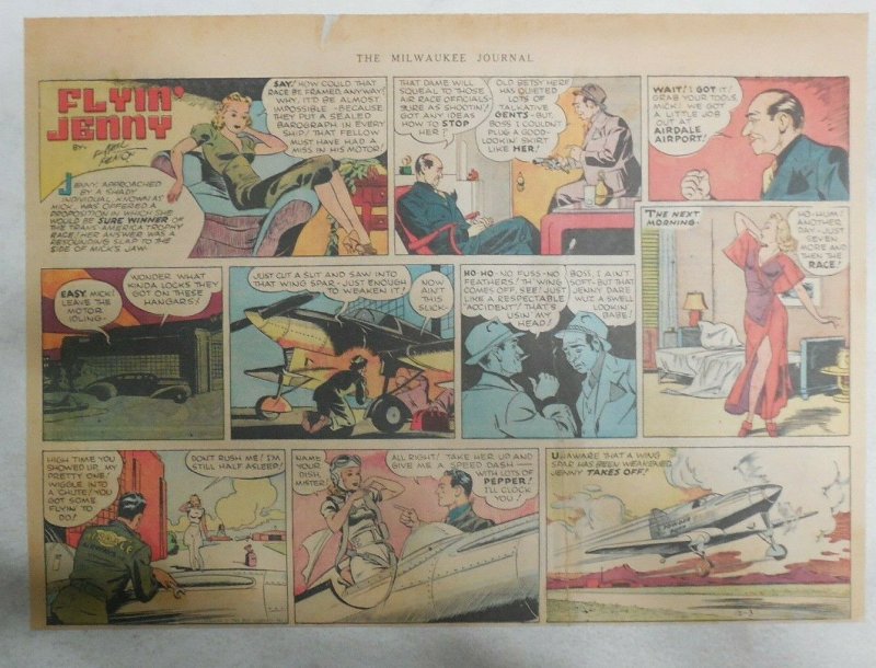 Flying Jenny Sunday Page #5 by Russell Keaton from 12/3/1939 Size 11 x 15 inch